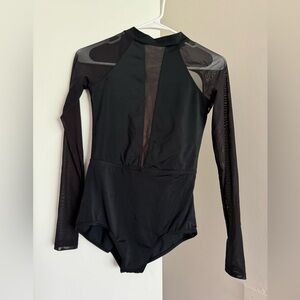 Small Adult Balera Long Sleeve Black Leotrad